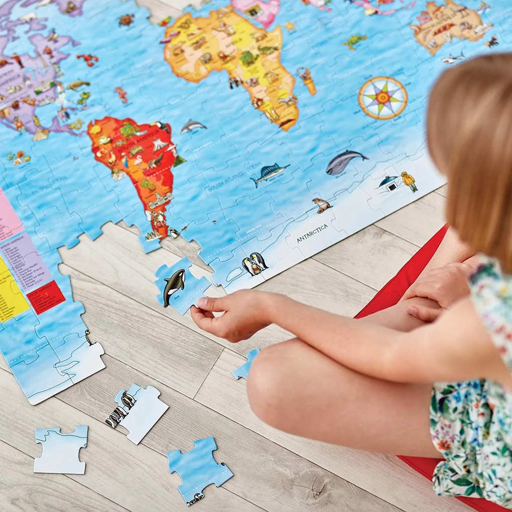 World Map Puzzle &amp; Poster Orchard Toys