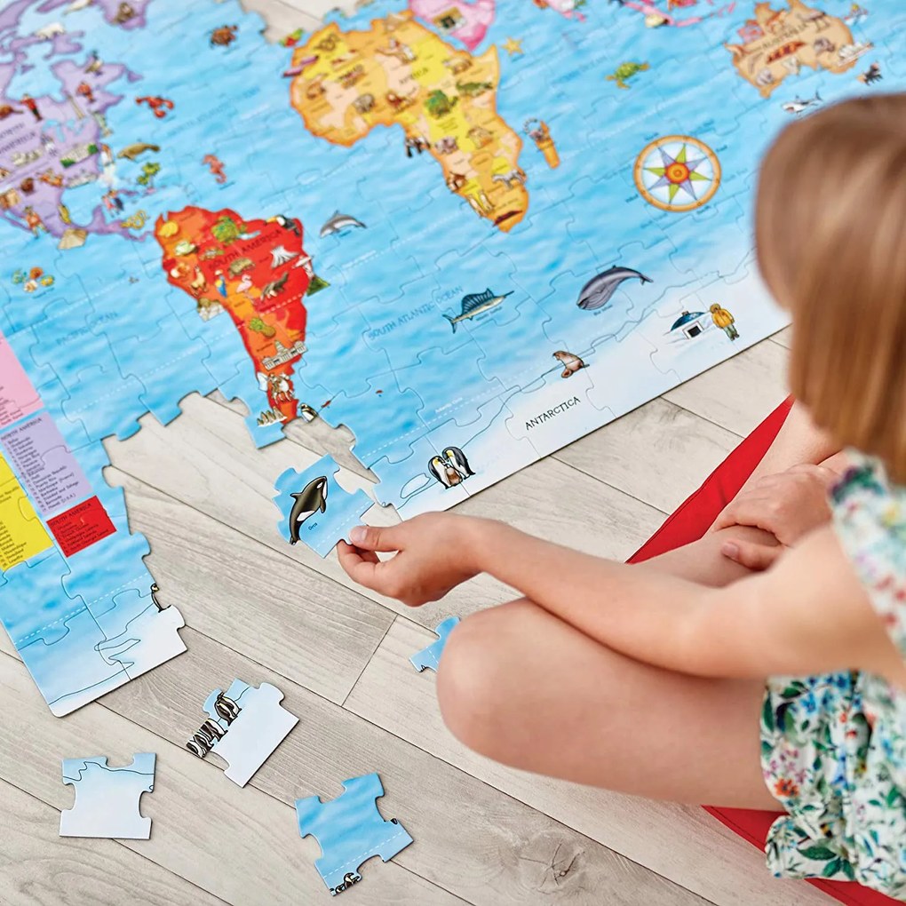 World Map Puzzle + Poster Orchard Toys