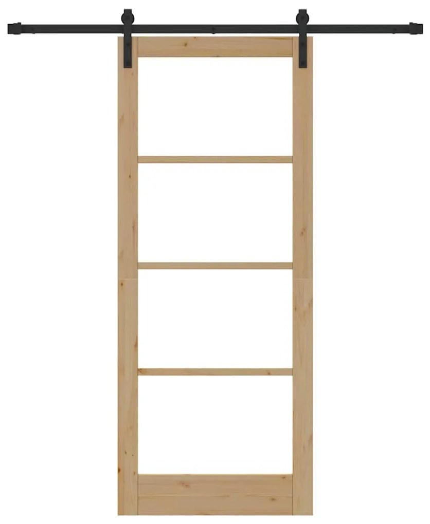 vidaXL Συρόμενη Πόρτα ORKDAL Καφέ 86 x 211 cm Μασίφ ξύλο πεύκου