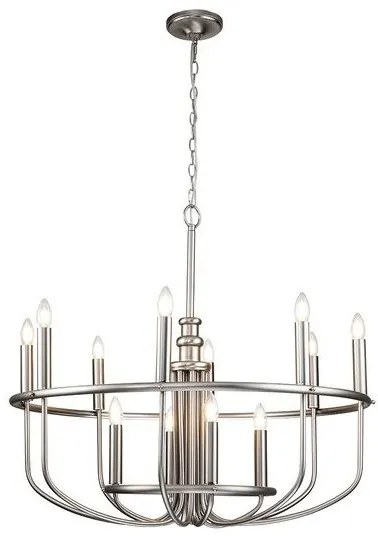 Πολυέλαιος Κρεμαστό Φωτιστικό 12xE14 Capitol Hill Elstead Lighting-KL-CAPITOL-HILL12-BN-Νίκελ Ματ KL-CAPITOL-HILL12-BN