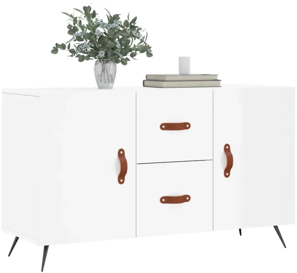 vidaXL Ντουλάπι Γυαλιστερό Λευκό 100 x 36 x60 εκ. Επεξεργασμένο Ξύλο