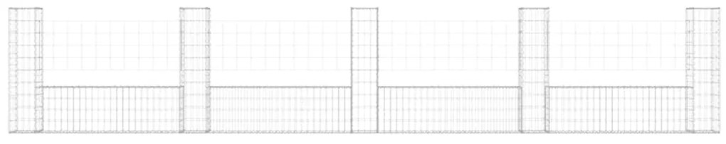 vidaXL Συρματοκιβώτια Στύλοι σε U Σχήμα 5 τεμ. 500x20x100 εκ Σιδερένια
