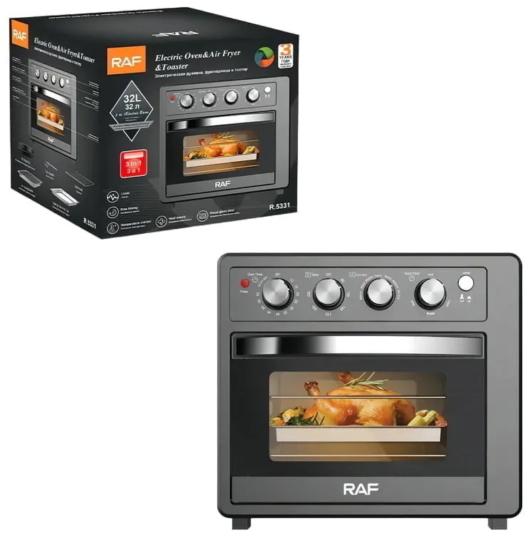 RAF Φριτέζα Αέρος & Ηελκτρικόσ Φούρνος 32lt 1700W R.5331 - Electric Oven & Air Fryer & Toaster