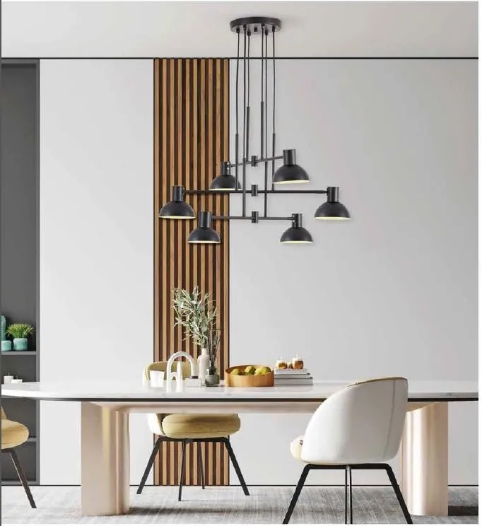 Φωτιστικό Οροφής  SE21-BL-100-MS3 ADEPT PENDANT Black Metal Pendant Black Metal Shade+ - 51W - 100W - 77-8881