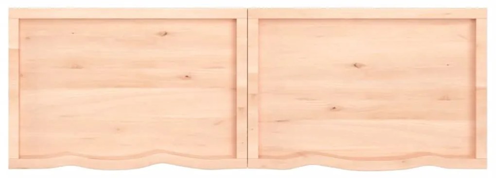 Πάγκος Μπάνιου 180x60x(2-6) εκ. από Ακατέργαστο Μασίφ Ξύλο - Καφέ