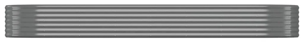 vidaXL Ζαρντινιέρα Γκρι 322x100x36 εκ. Γαλβανισμένος χάλυβας