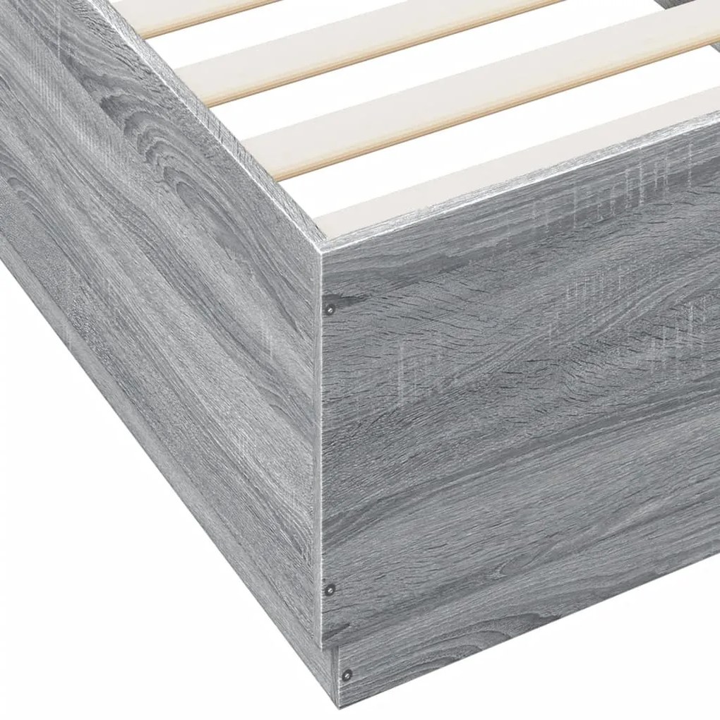 vidaXL Πλαίσιο Κρεβατιού Γκρι Sonoma 90x200 εκ. Επεξεργασμένο Ξύλο
