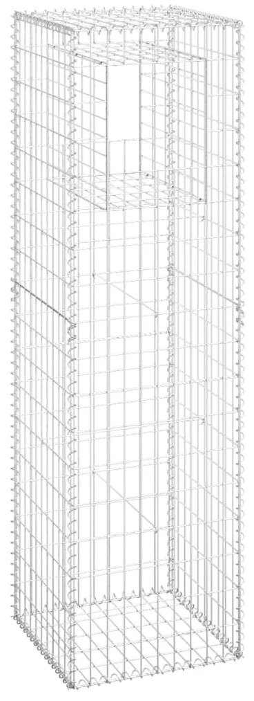 vidaXL Συρματοκιβώτια Στύλοι 2 τεμ. 50 x 50 x 180 εκ. Σιδερένιοι