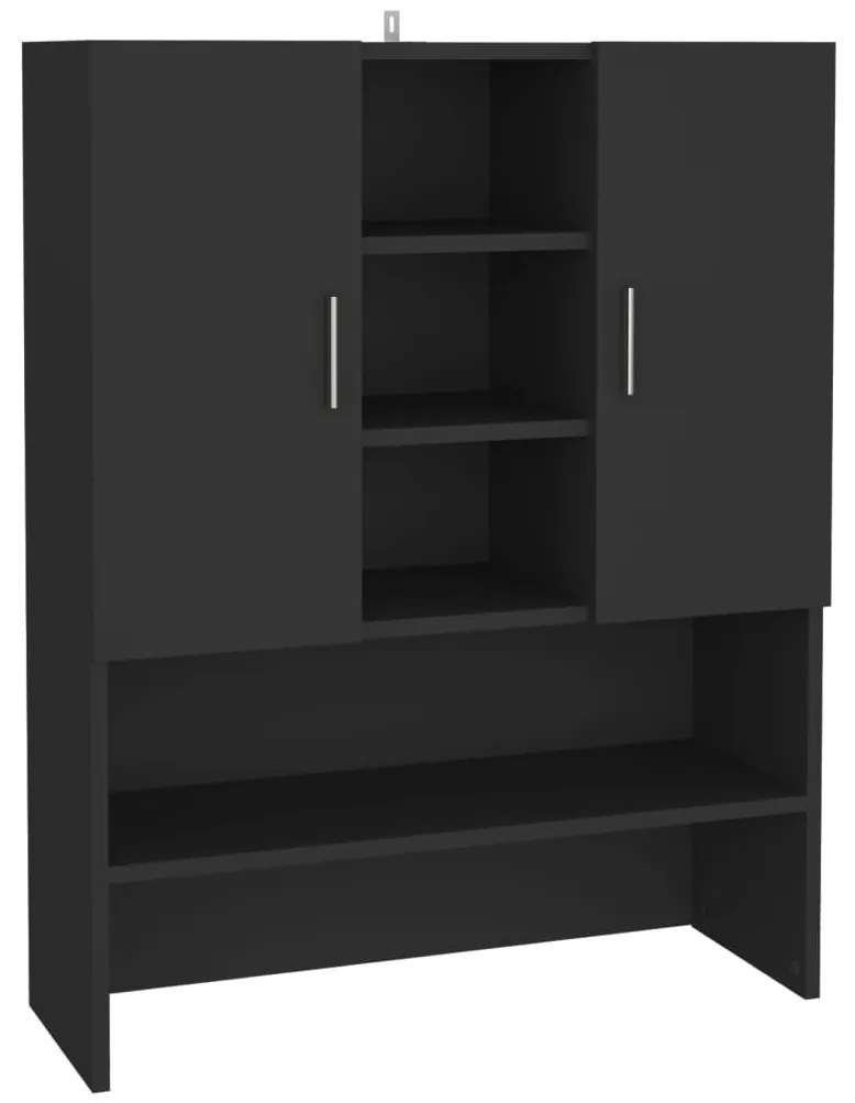 vidaXL Ντουλάπι Πλυντηρίου Μαύρο 70,5 x 25,5 x 90 εκ.