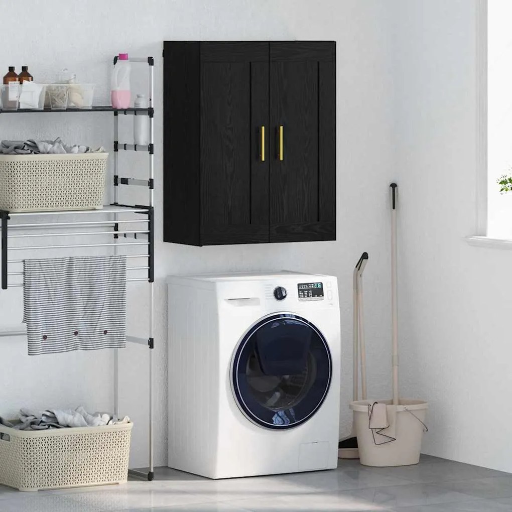 vidaXL Επιτοίχιο ντουλάπι Μαύρη Οξυά 69,5 x 34 x 90 εκ.