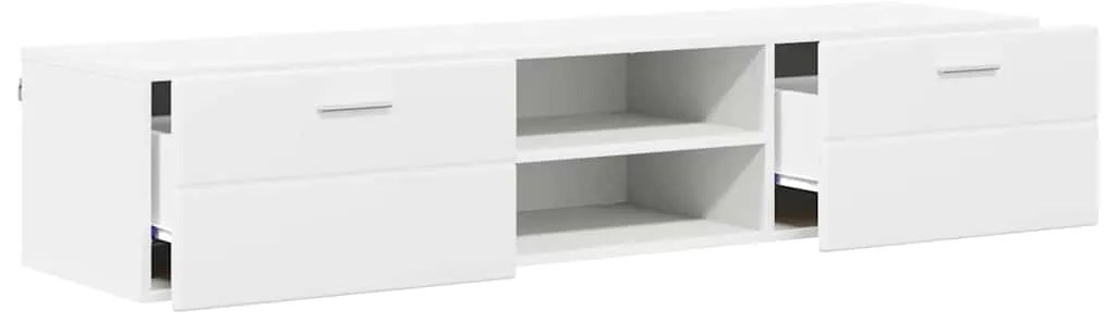 vidaXL Ντουλάπι TV με ράφι Λευκό 150 x 39 x 30 εκ Επεξεργασμένο ξύλο