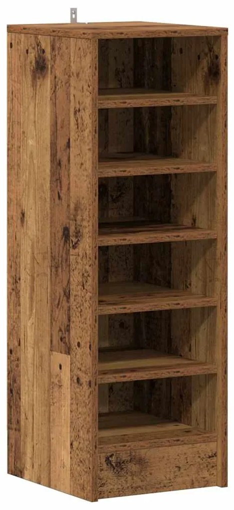 vidaXL ντουλάπι παπουτσιών  Παλιό ξύλο 32x35x92 cm Κατασκευασμένο ξύλο