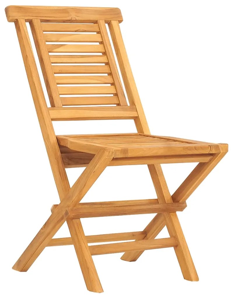 vidaXL Καρέκλες Κήπου Πτυσσόμενες 2 τεμ. 47x63x90 εκ. Μασίφ Ξύλο Teak