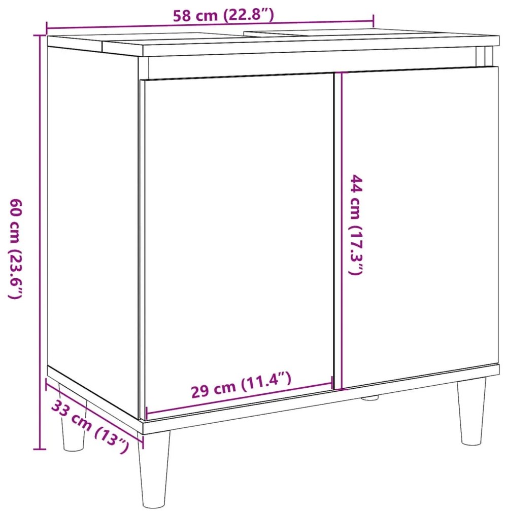 ΝΤΟΥΛΑΠΙ ΝΙΠΤΗΡΑ ΠΑΛΙΟ ΞΥΛΟ 58X33X60 CM ΚΑΤΑΣΚΕΥΑΣΜΕΝΟ ΞΥΛΟ 857114