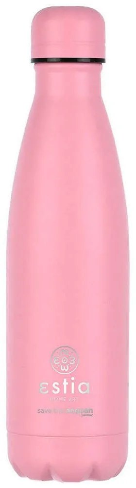 Ισοθερμικό Μπουκάλι Flask Lite Save The Aegean 01-18030 7x7x26,6cm 500ml Rose Estia