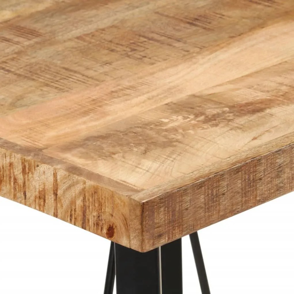 Τραπέζι Μπαρ 55x55x107 εκ. από Μασίφ Ξύλο Μάνγκο &amp; Σίδηρο - Καφέ