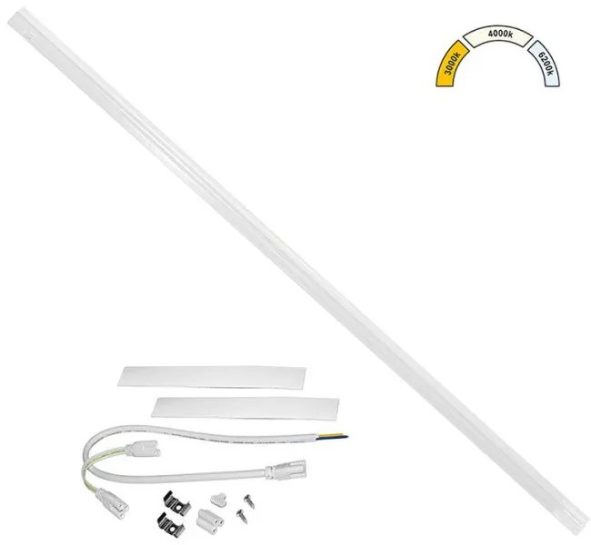 Γραμμικό Φωτιστικό Πάγκου LED 20W Λευκό 3CCT 120cm Κιτ Τοποθέτησης 3-92062 Lumen 3-92062 Λευκό