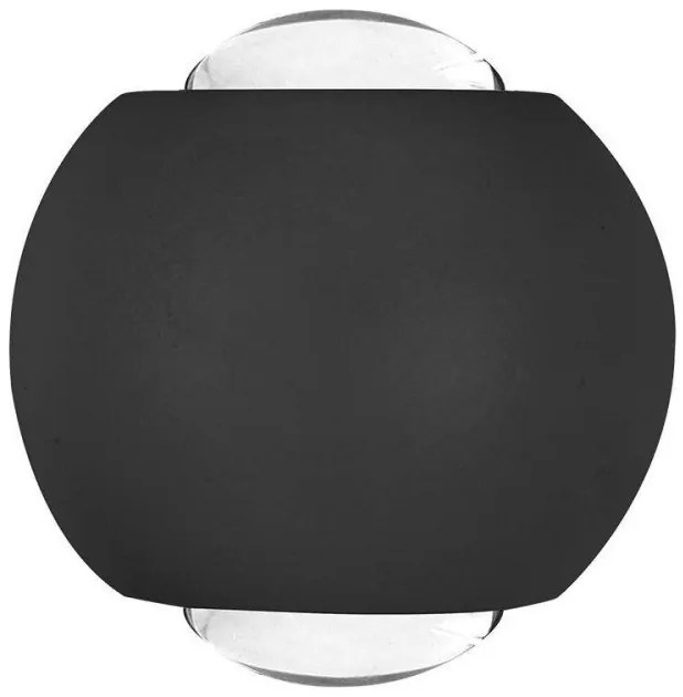 Επιτοίχιο Φωτιστικό LED COB Up-Down 2W 200lm 60° IP54 Φυσικό Λευκό Μαύρο 10586 VTAC-10586-Μαύρο 10586