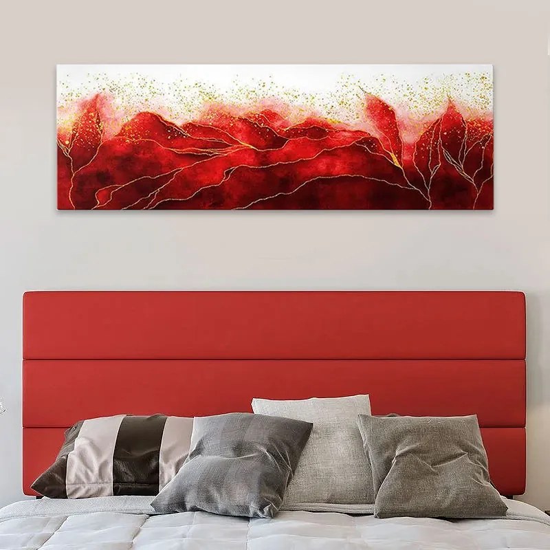 Πίνακας σε καμβά "Red Passion" Megapap ψηφιακής εκτύπωσης 120x40x3εκ. 0127940