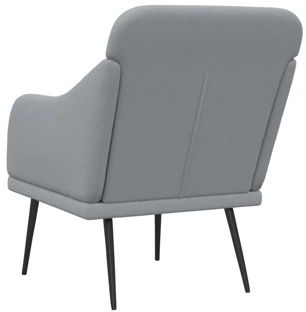 vidaXL Πολυθρόνα Ανοιχτό Γκρι 63 x 76 x 80 εκ. Υφασμάτινη
