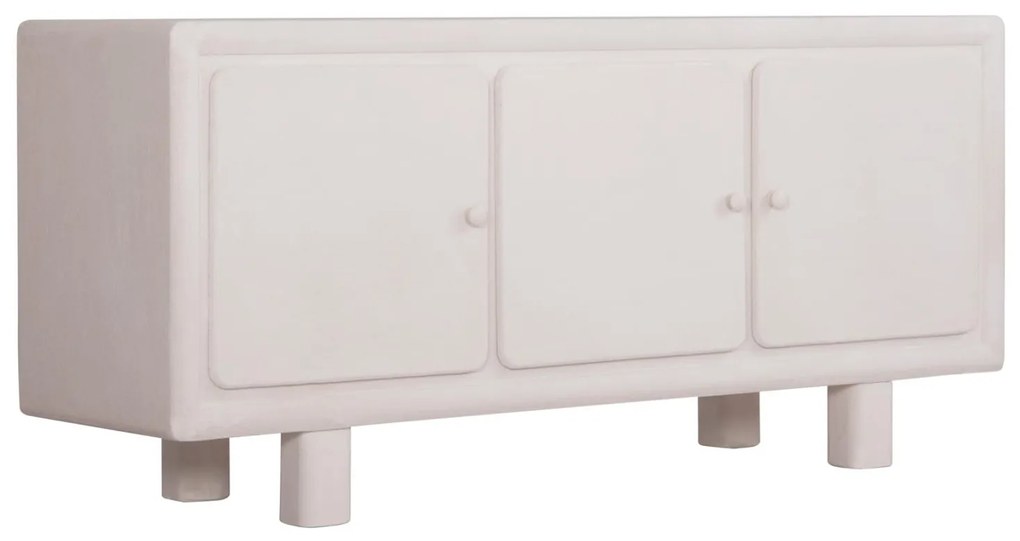 ΜΠΟΥΦΕΣ ΣΕΙΡΑ SANTORINI  MDF ΣΕ ΥΠΟΛΕΥΚΟ ΧΡΩΜΑ-3 ΠΟΡΤΕΣ 140x38x64Υεκ.