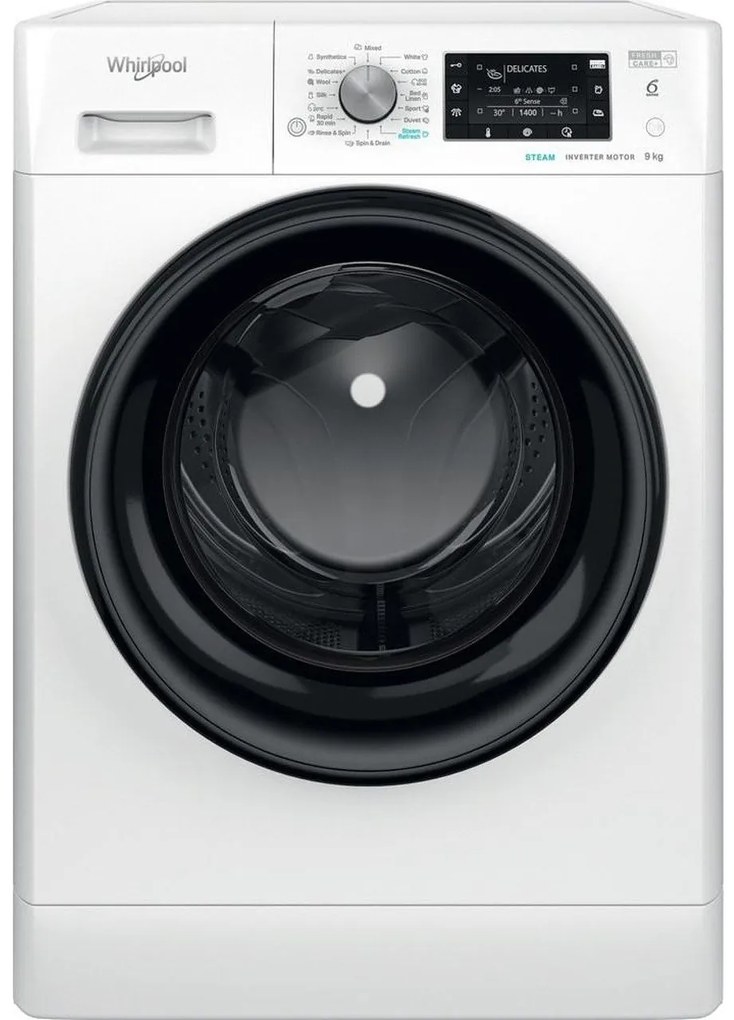 Whirlpool FFD 9489 BV EE Πλυντήριο Ρούχων 9kg με Τεχνολογία 6η SENSE 1400 Στροφών, C