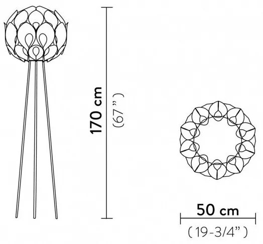 Επιδαπέδιο Φωτιστικό 3xE27 Χειροποίητο Dimmable Flora Slamp FLOFM00WHT00000000EU Λευκό