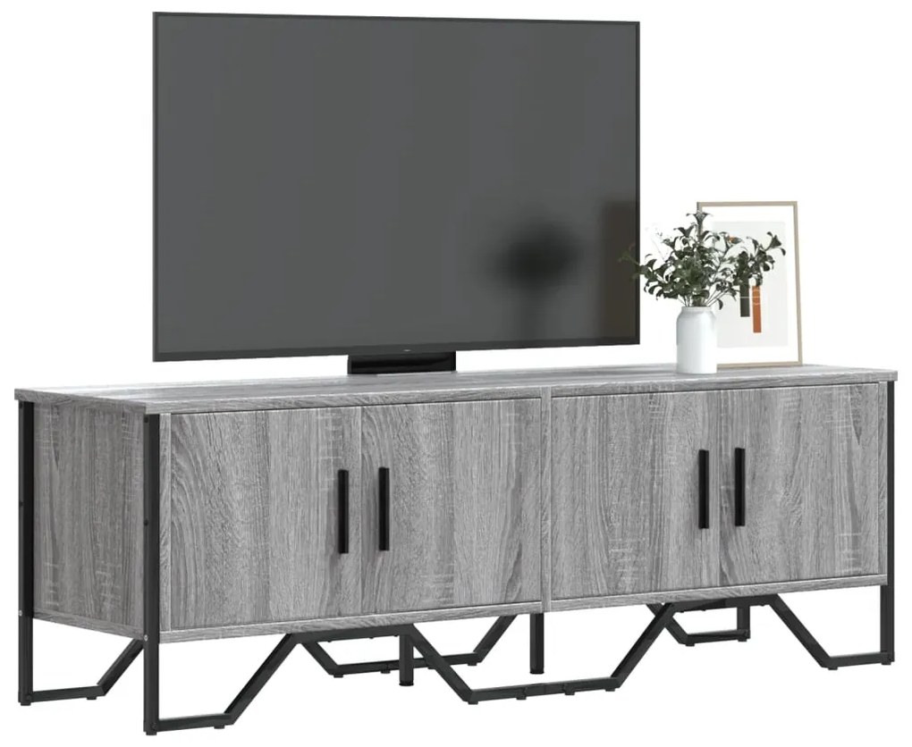 vidaXL Έπιπλο Τηλεόρασης Γκρι Sonoma 122x34x41 εκ. από Επεξεργ. Ξύλο