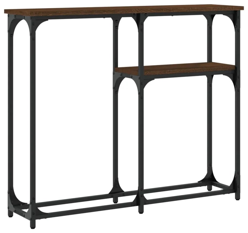 vidaXL Τραπέζι Κονσόλα Καφέ Δρυς 90x22,5x75 εκ. Επεξεργασμένο Ξύλο