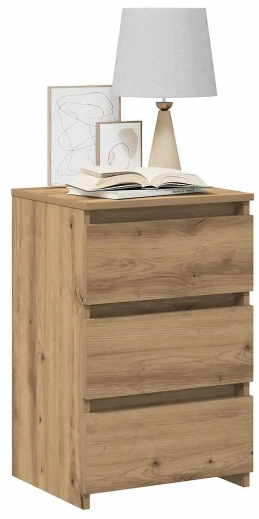 vidaXL Κομοδίνα 2 τεμ.Αρτισιανή Δρυς 40x35x62,5 εκ. Επεξ. Ξύλο