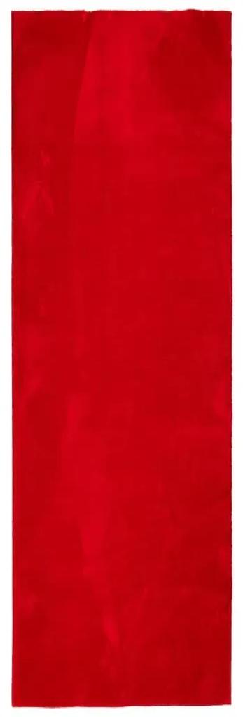 Χαλί HUARTE με Κοντό Πέλος Μαλακό/ Πλενόμενο Κόκκινο 80x250 εκ. - Κόκκινο