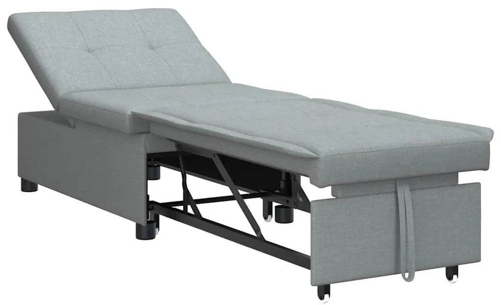 vidaXL Κρεβάτι καναπές Ανοιχτό γκρι 194 x 50 x 82 εκ. Κόντρα πλακέ