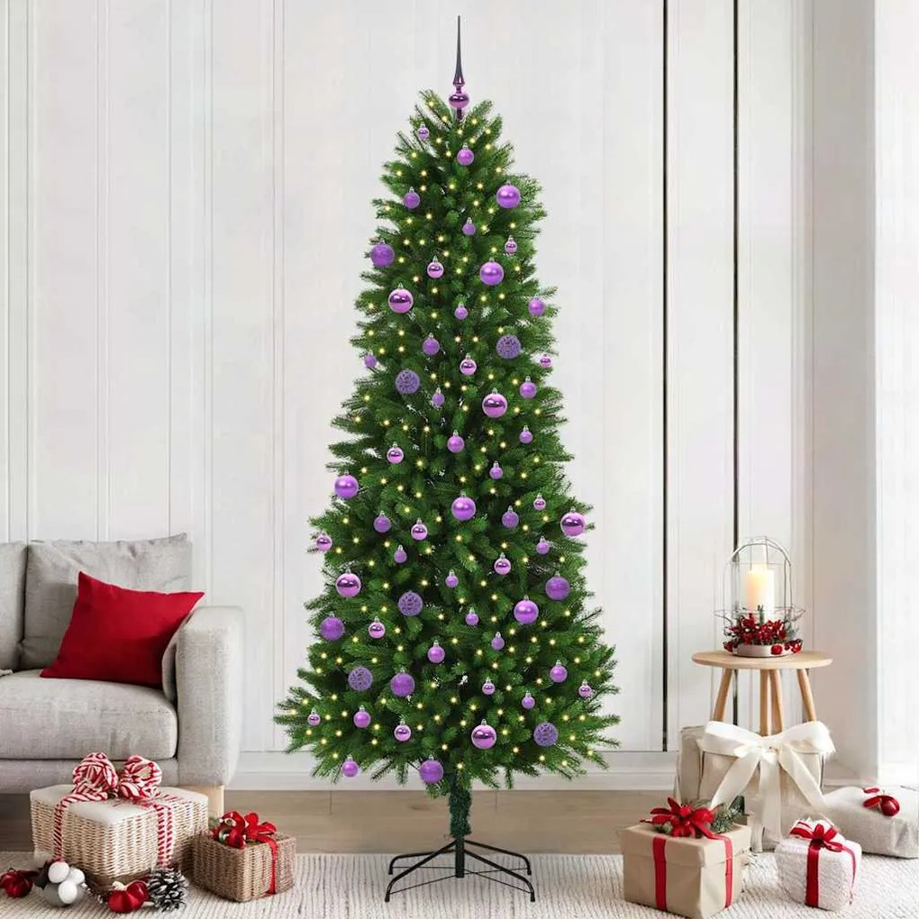 vidaXL Χριστουγεννιάτικο Δέντρο με 300 LED με βάση Πράσινο 240 cm PE