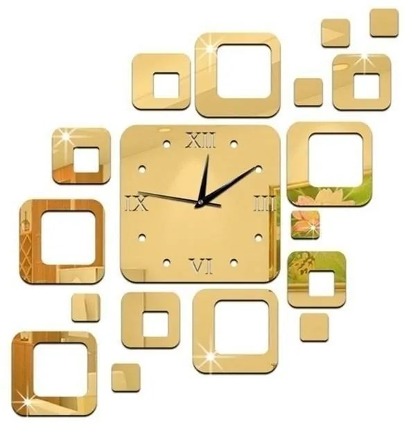 Intra απο ξύλο plywood 3mm-4mm πάχος - Μοντέρνο σχέδιο 3D DIY ρολόι τοίχου Δίασταση 30x30 cm Intraeaxys-075kdp07