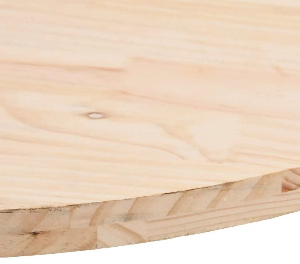 vidaXL Επιφάνεια Τραπεζιού Οβάλ 70x35x2,5 εκ. από Μασίφ Ξύλο Πεύκου