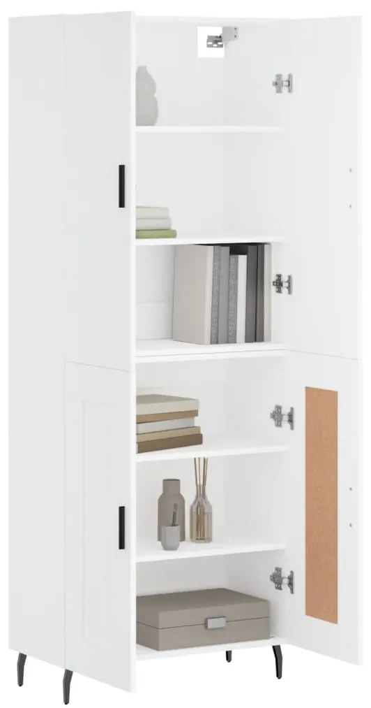 vidaXL Ντουλάπι Λευκό 69,5x34x180 εκ. από Επεξεργασμένο Ξύλο