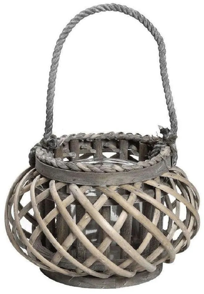 Φανάρι LUX201 Φ40x30cm Brown Espiel Wood