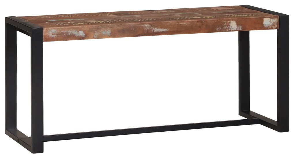 vidaXL Παγκάκι Πολύχρωμο 100x35x45 εκ Μασίφ Ξύλο Ανακυκλωμένο