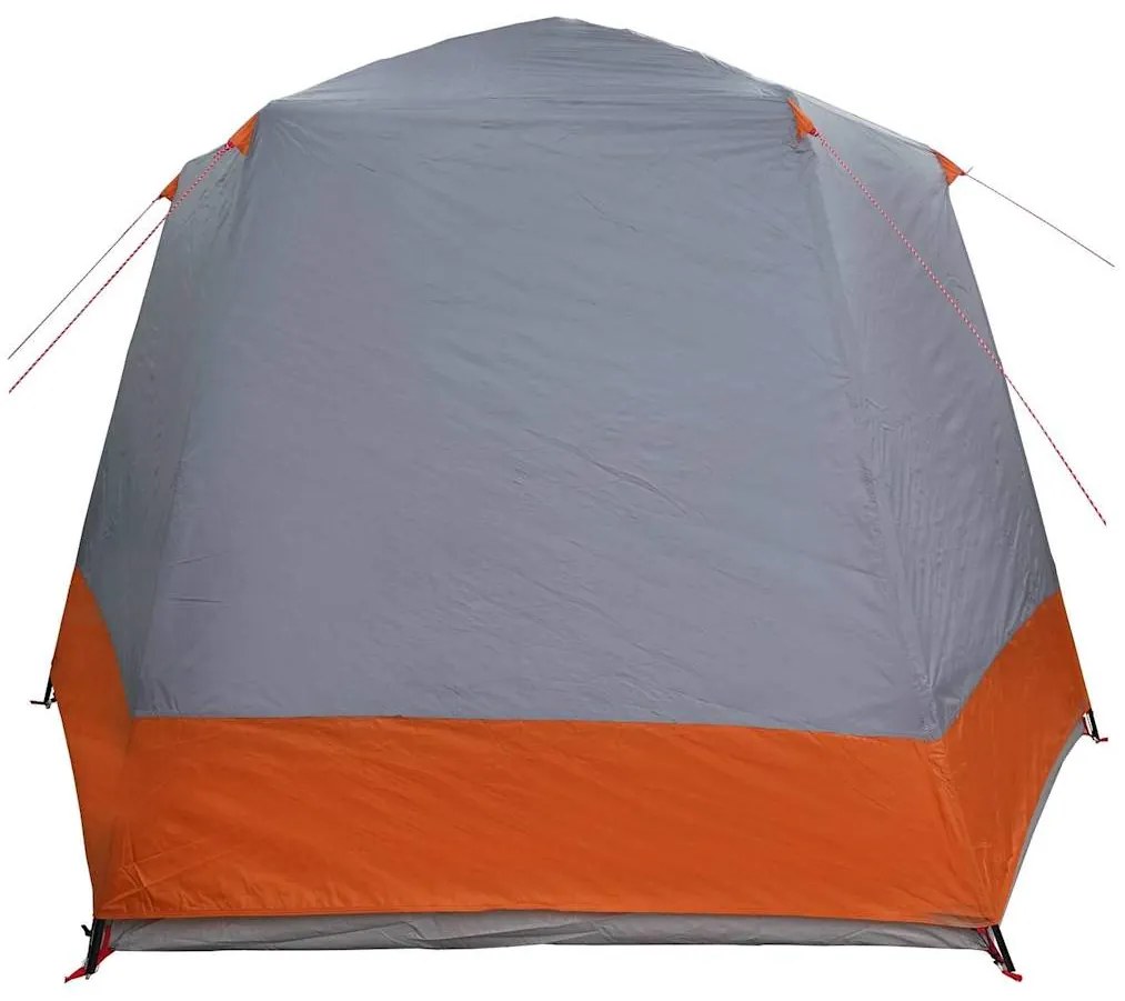 vidaXL Σκηνή Camping Γκρι και πορτοκαλί 420 x 420 x 227 εκ Πολυεστέρας