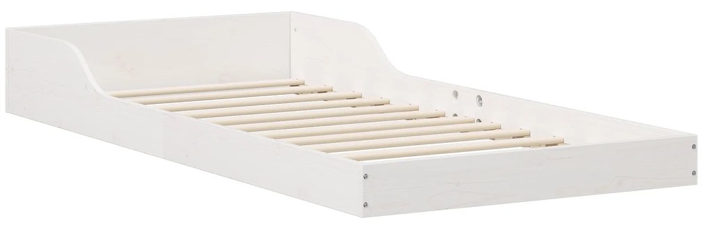 vidaXL Σκελετός Κρεβατιού Λευκό 80 x 200 cm Μασίφ ξύλο πεύκου