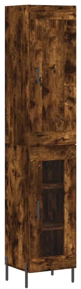 vidaXL Ντουλάπι Καπνιστή δρυς 34,5x34x180 εκ. από Επεξεργασμένο Ξύλο