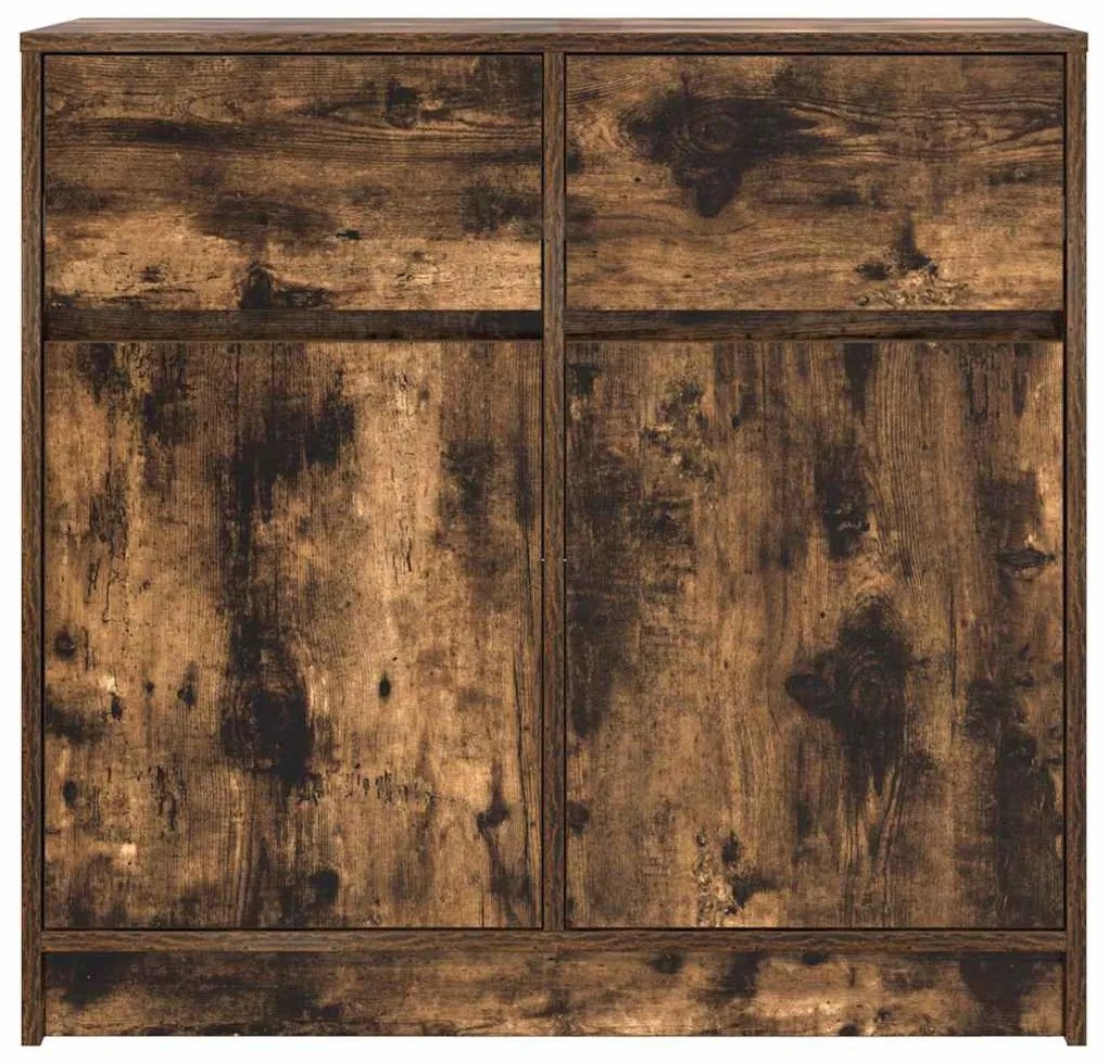 Συρταριέρα με Συρτάρια Καπνιστή Δρυς 80x34x76 εκ. Επεξ. Ξύλο 861539