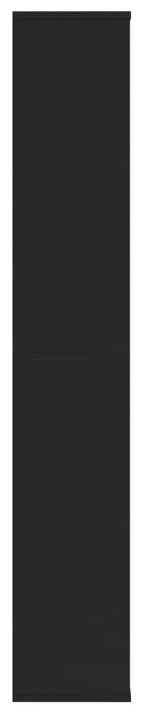 vidaXL Διαχωριστικό/Βιβλιοθήκη Μαύρο 100x24x140 εκ. από Επεξ. Ξύλο