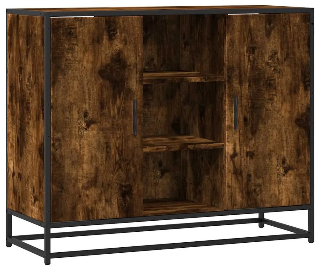 vidaXL Sideboard Καπνιστή δρυς 92x35x76 cm Κατασκευασμένο ξύλο