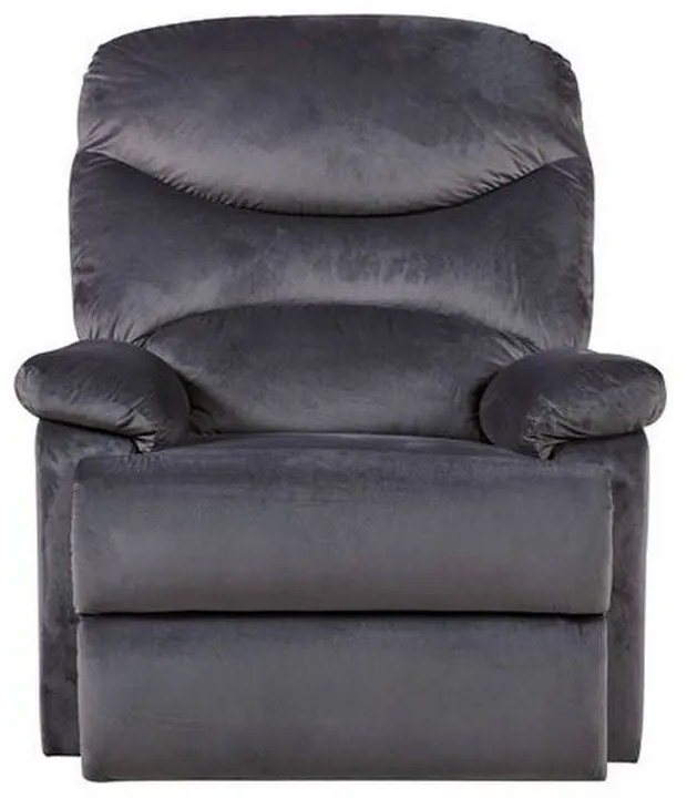 Πολυθρόνα Luisa Relax Dark Grey Velure Ε9780,3 80x90x99cm Velvet
