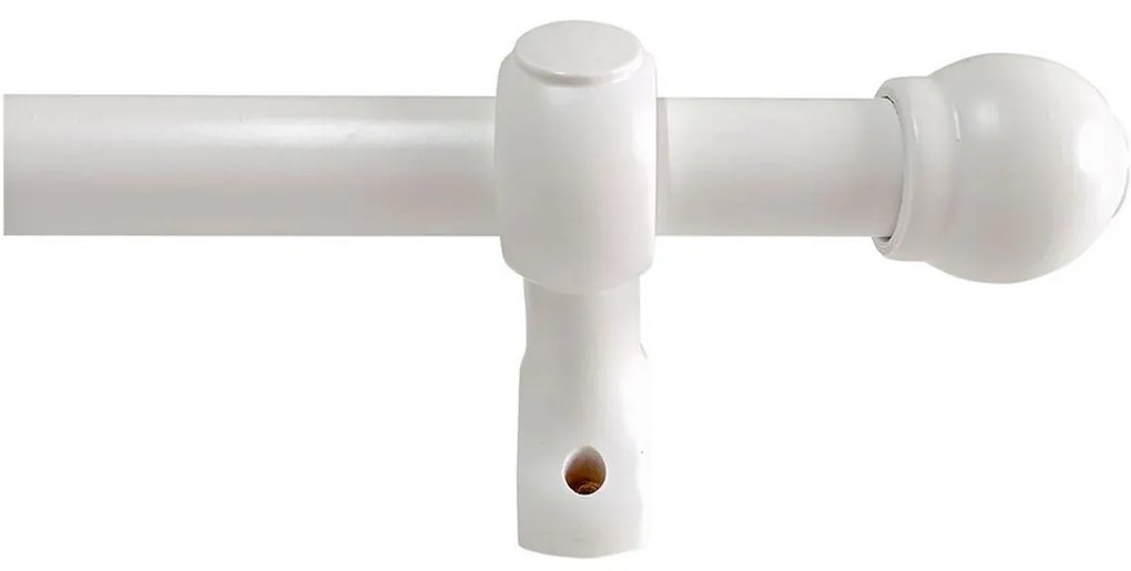 Κουρτινόξυλο Φ28mm Μονό 160cm Με Άκρα Grace Bolonga White 99916