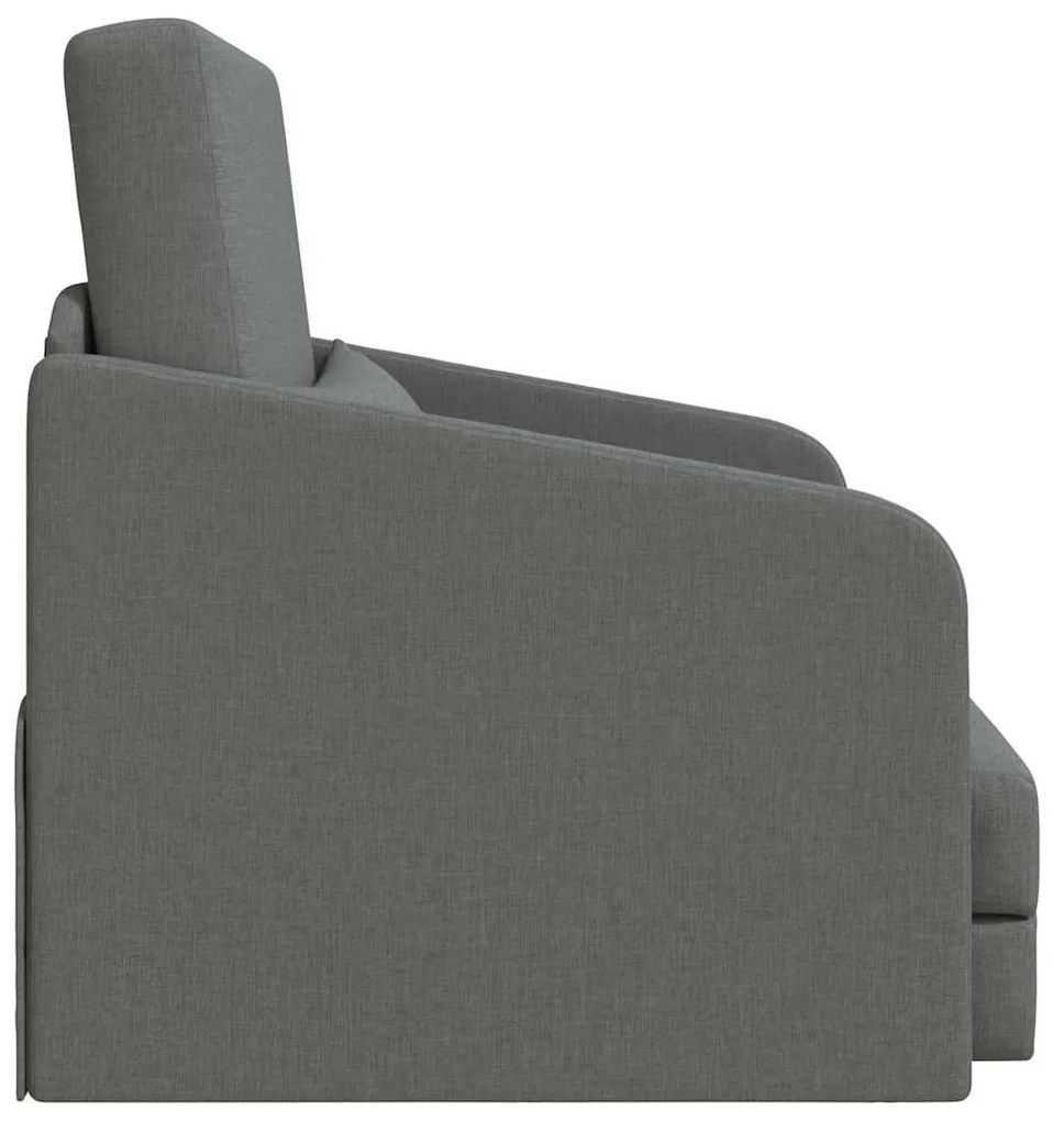 vidaXL Κρεβάτι καναπές Σκούρο Γκρι 65 x 80 x 83 εκ. ύφασμα