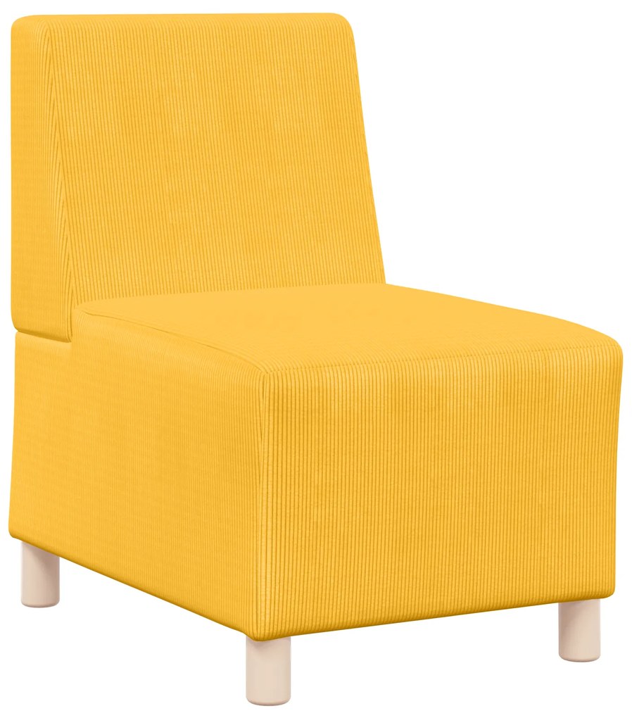 vidaXL Καθίσμα Σαλονιού 2 pcs Ανοιχτό κίτρινο 55 x 74 x 82 εκ. Βελούδο