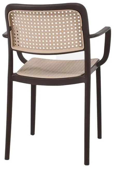 Καρέκλα Olesia Fylliana Καφέ - Μπέζ 56x43x81 εκ. 56x43x81 εκ.