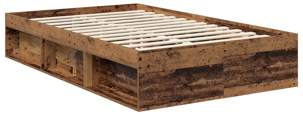 vidaXL Σκελετός Κρεβατιού Παλιό ξύλο 120 x 190 cm Επεξεργασμένο ξύλο